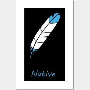 Native American Turquoise Eagle Feather Posters and Art